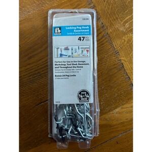 47-Piece Everbilt Locking Peg Hook Assortment for 1/8" or 1/4" Pegboard 578 592